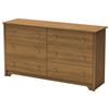 South Shore Vito Collection 6-Drawer Double Dresser (3126010) - Harvest Maple