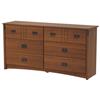 South Shore Tryon Collection 6-Drawer Dresser (3791010) - Roasted Oak