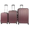 McBrine Stellar 3-Piece 4-Wheeled Spinner Expandable Luggage Set (A723-3-RE) - Rose