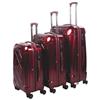 Mancini 3-Piece 8-Wheeled Spinner Suitcase Set (LPC130) - Burgundy
