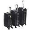 Mancini 3-Piece 8-Wheeled Spinner Suitcase Set (LPC120) - Black