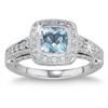 Aquamarine & Diamond Ring Platinum