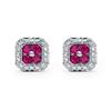 Ruby & Diamond Earrings (0.23 ctw) 14-kt White Gold