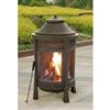 Sunjoy Brown Outdoor Wood Burning Fireplace