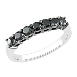 Diamore 3/4 ct. Black Diamond Anniversary Ring, Silver - Sears Canada ...